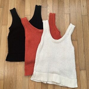 Madewell (3) Fairview Sweater Tanks Medium